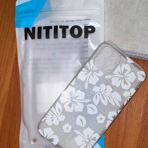 Floral Clear iphone11 pro  Case - White